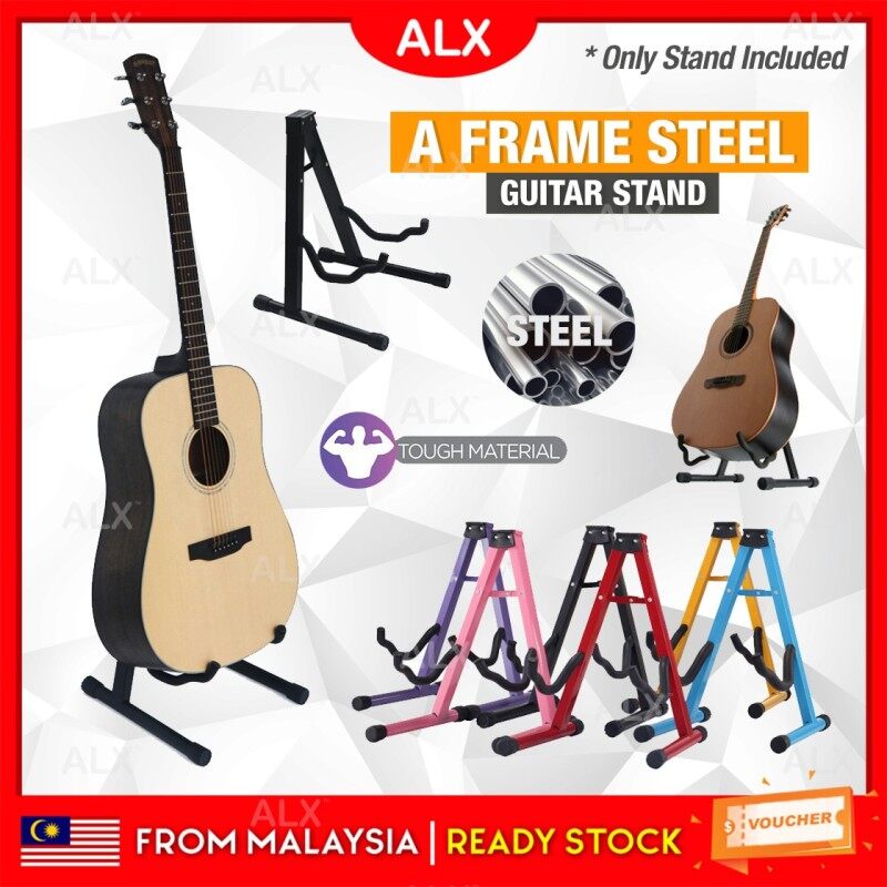 ALX BORONG Malaysia Malaysia A Frame Guitar Stand Floor Square Steel Pipe Acoustic Classical Bass Electric Guitar Accessories Bass Holder Malaysia