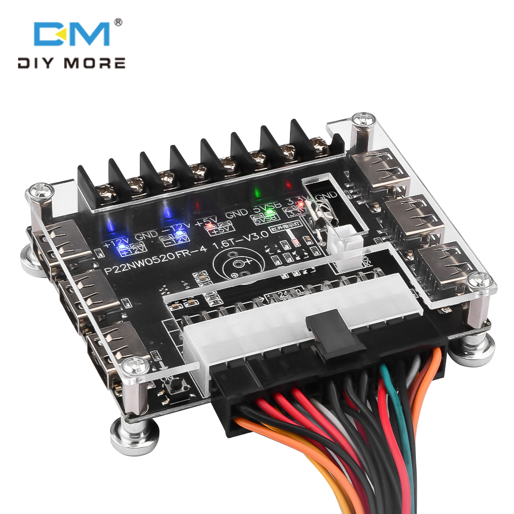 Diymore Đầu Nối Nguồn Điện Bộ Chuyển Đổi Nguồn Điện Nhiều Cổng SATA ATX Bảng Nguồn Đồng Bộ