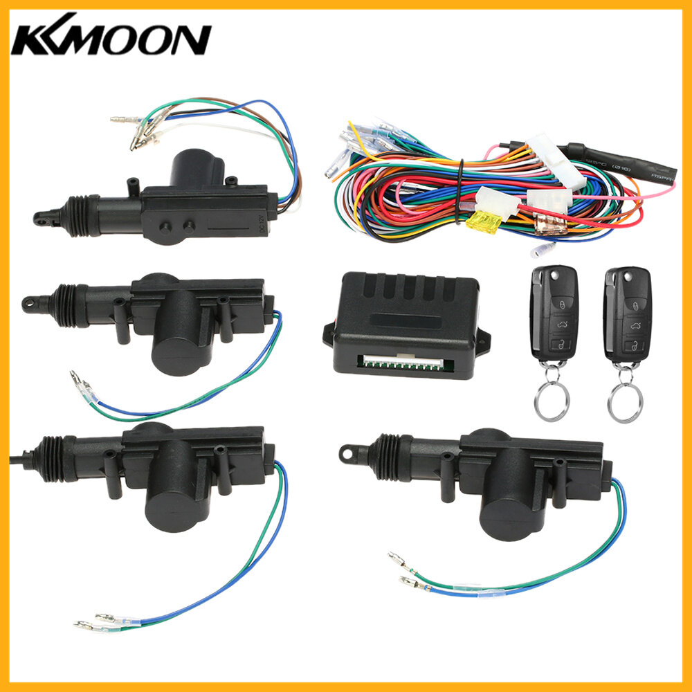 Universal Car Door Lock Keyless Entry System Remote Central Control Locking Kit with Trunk Release Button