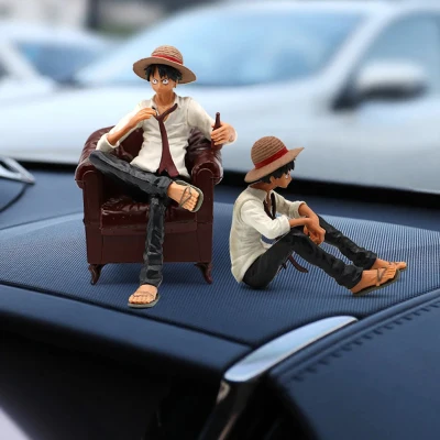 Model Doll With Sofa PVC For Car Figurine Monkey D Luffy Figure Toys Action Figure