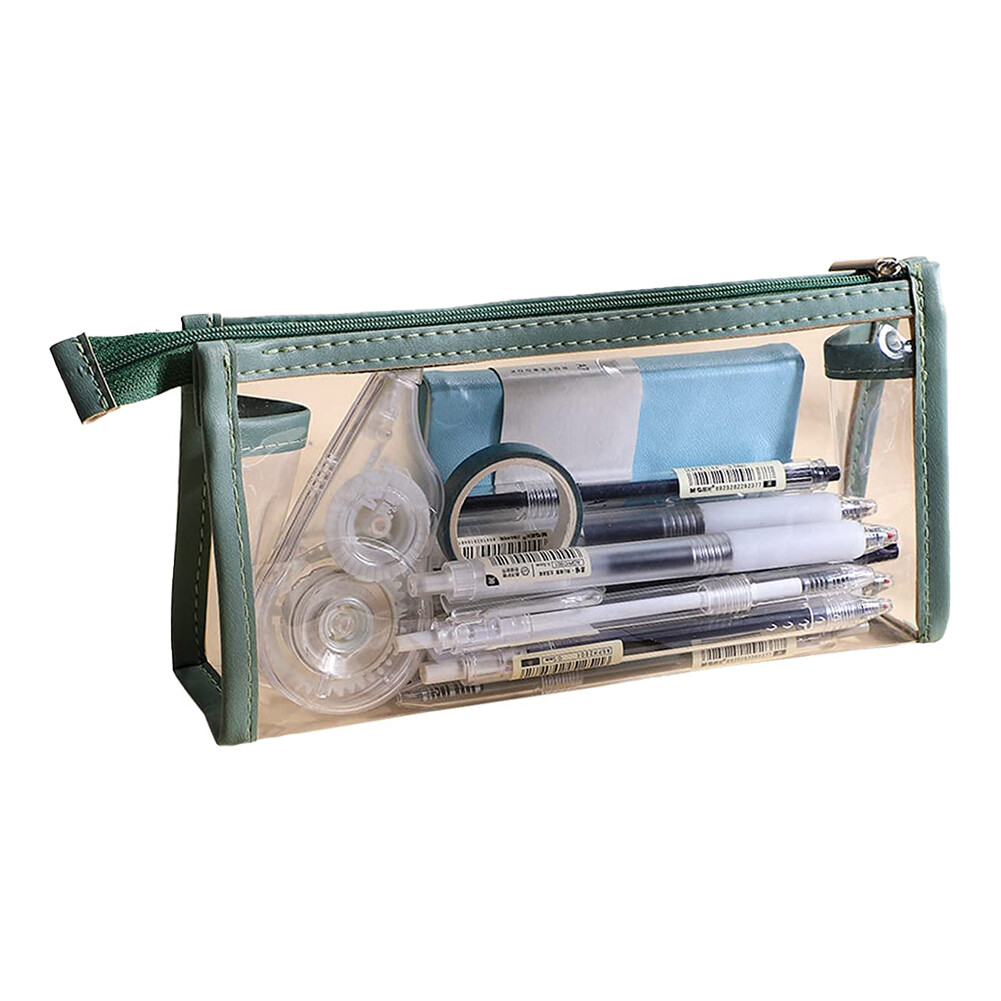 New product Japanese men and women Korean version of simple elementary school students junior high school transparent pencil bag stationery large capacity pencil bag