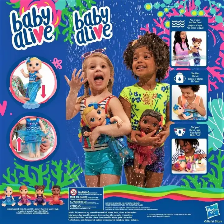baby alive shimmer and splash mermaid blonde