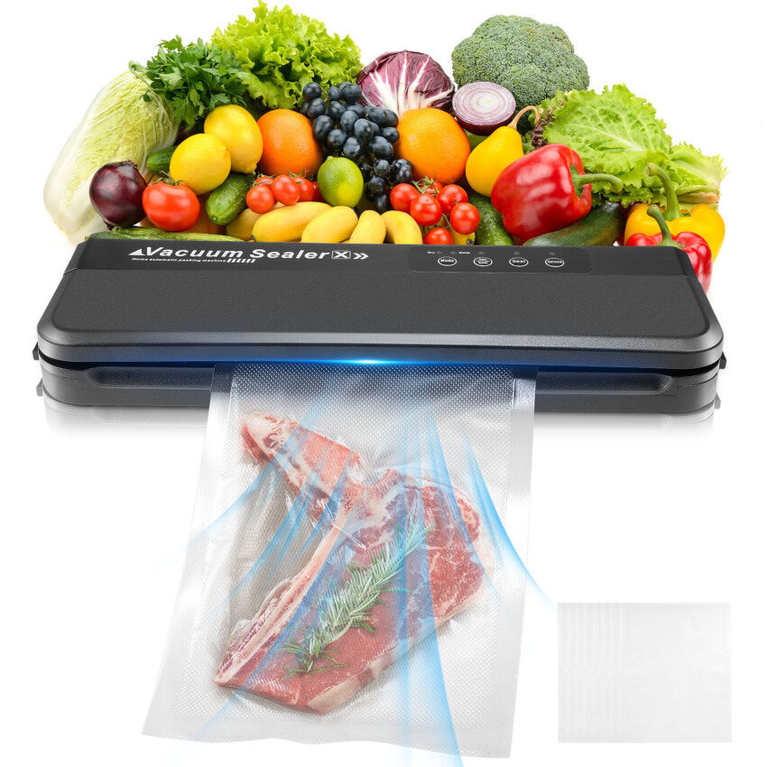 Full Automatic Vacuum Sealer Machine, Hands-Free Food Sealer with Bag Detection and LED Indicator