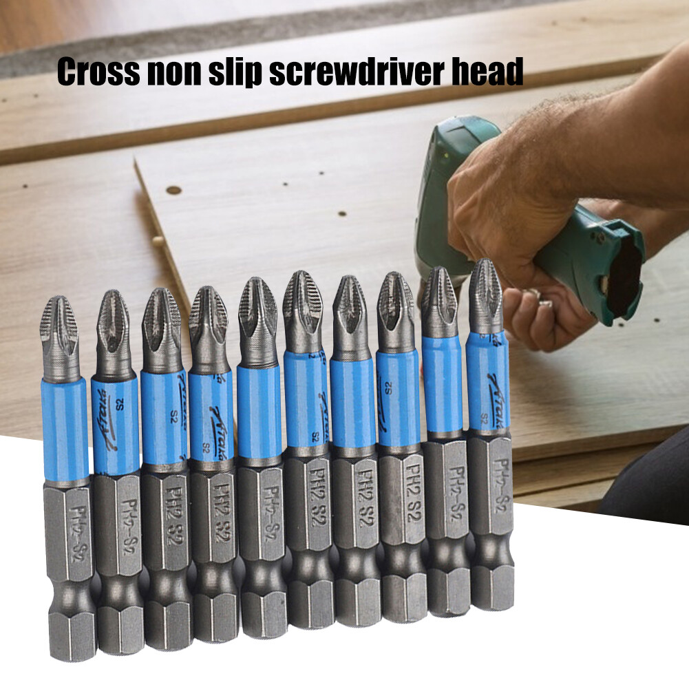 【Aneng】 50mm PH2 S2 chéo bit đầu khoan chống trượt tuốc nơ vít lục giác mũi khoan