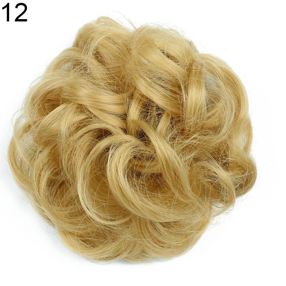 Upsee 10cm Women Hair Bun Extension Wavy Curly Messy Donut