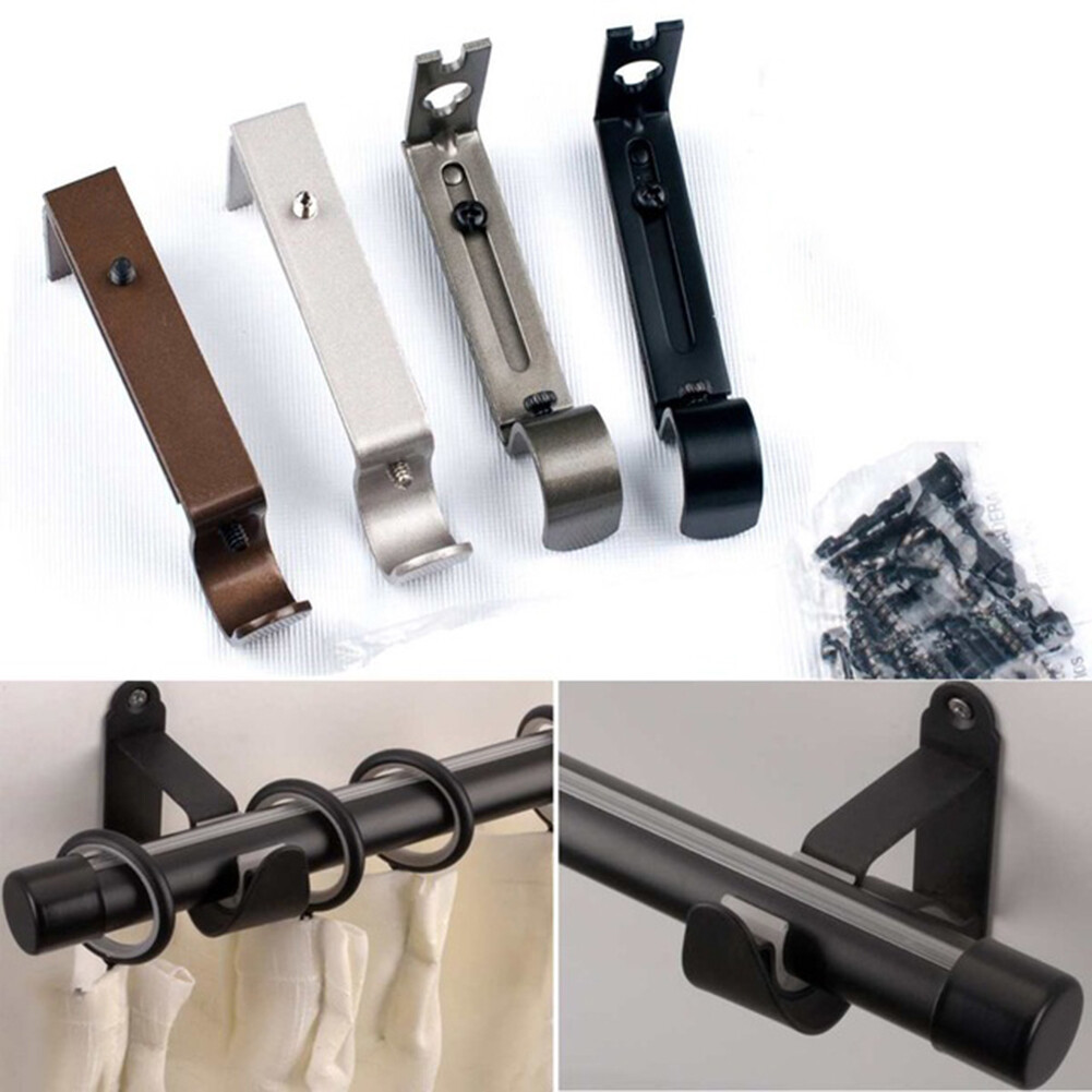 Cerdars Mandari adjustable iron window curtain rod holder fix hook curtain rod bracket