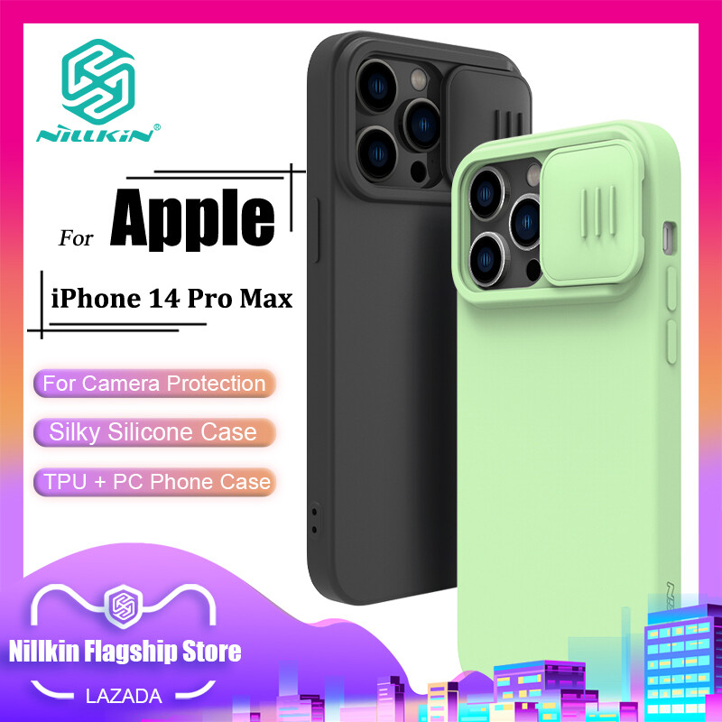 Nillkin CamShield Silicone Case for iPhone 14 Pro Max Phone Cases Silky Soft Silicone Slide Camera Protection Back Cover