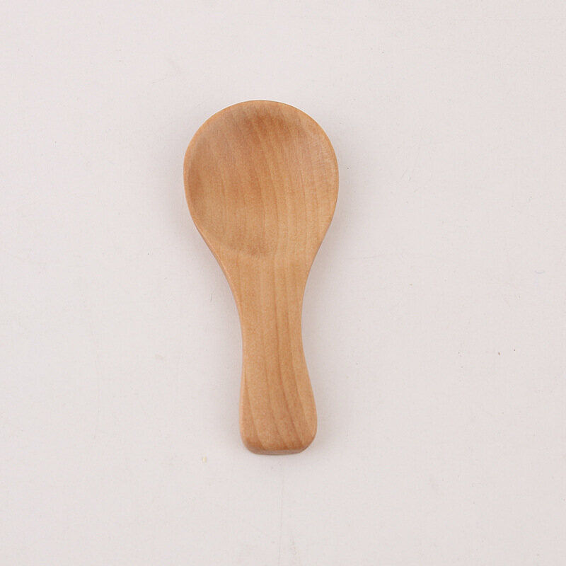 Small Natural Wooden Spoon Scoop Tea Honey Coffee Condiment Salt Sugar Spoon Cooking Tools Kitchen Gadgets