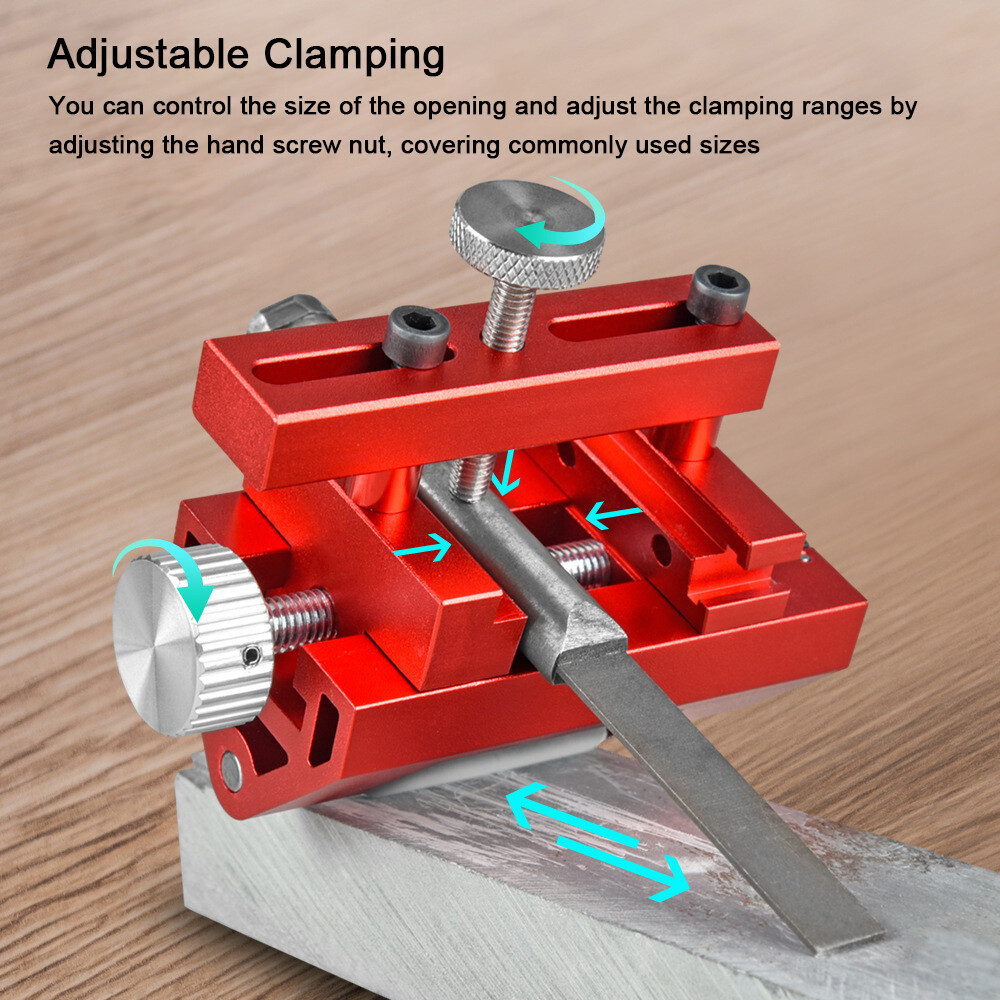 KKmoon Angle Adjustable Sharpener Woodworking Tool Sharpening Jig Clamping Adjustment Inclined Edges Wood Chisel Fixing Bracket