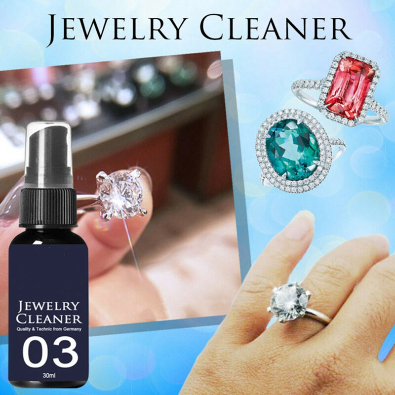 BURNELLP Johni 30ml Jewelry Cleaner Detergent Solution Silver Gold Diamond Ring Cleaning Spray