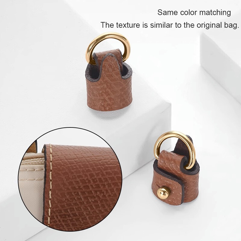 Cho Longchamp túi nhỏ da thật dây đeo vai có thể thay thế dây đeo túi nách túi đeo vai một bên Dây đeo túi Túi tự làm đấm miễn phí biến đổi phụ kiện