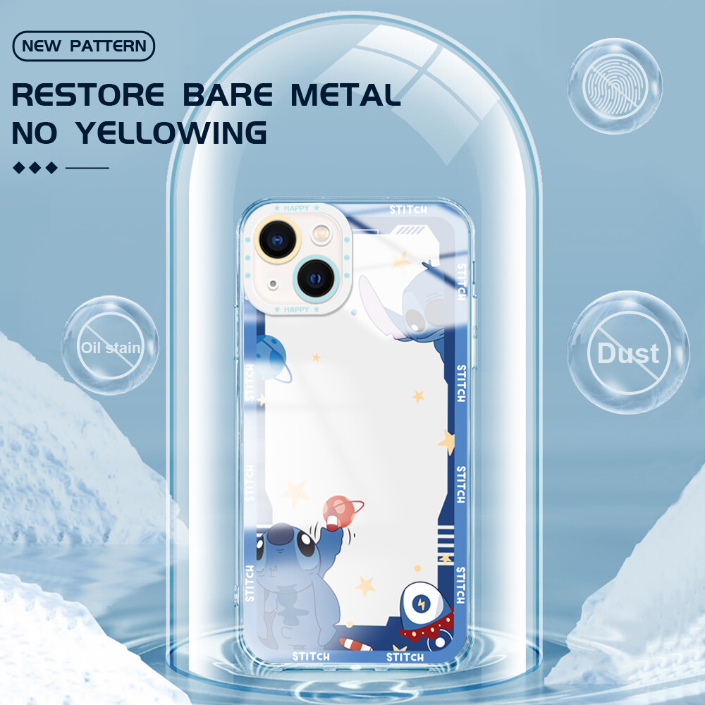 Ốp lưng Hontinga cho Xiaomi Redmi Note 14 13 Pro Plus Pro + 5g Redmi Note 12 4g 5g Note 11 Pro + 5g Ốp lưng cao su silicon mềm nhân vật hoạt hình Stitch Ốp trong suốt xuyên thấu Ốp lưng Ốp điện thoại mềm cho bé gái