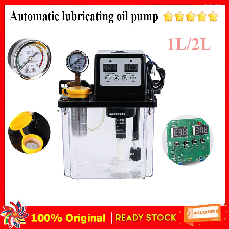 Bơm Dầu Bôi Trơn Tự Động Dụng Cụ Máy Tiện CNC Bơm Bôi Trơn Điện Từ 220V