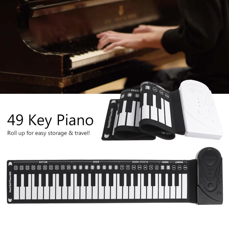49 Phím Cuộn Lên Đàn Piano Bàn Phím Điện Tử Mềm Di Động Trẻ Em Mới Bắt Đầu Thực Hành