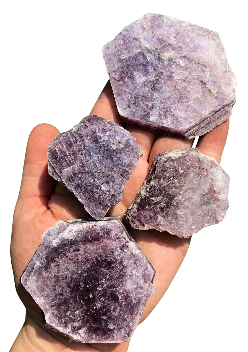 Raw Lepidolite Stone Raw Lepidolite Crystal - Raw Lepidolite - Healing Crystals and Stones - Chakra Balancing