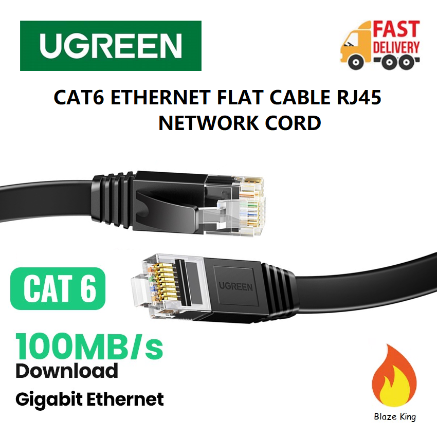 UGREEN CAT 6 Flat Cable Cat6 Lan Cable UTP RJ45 Network Cord