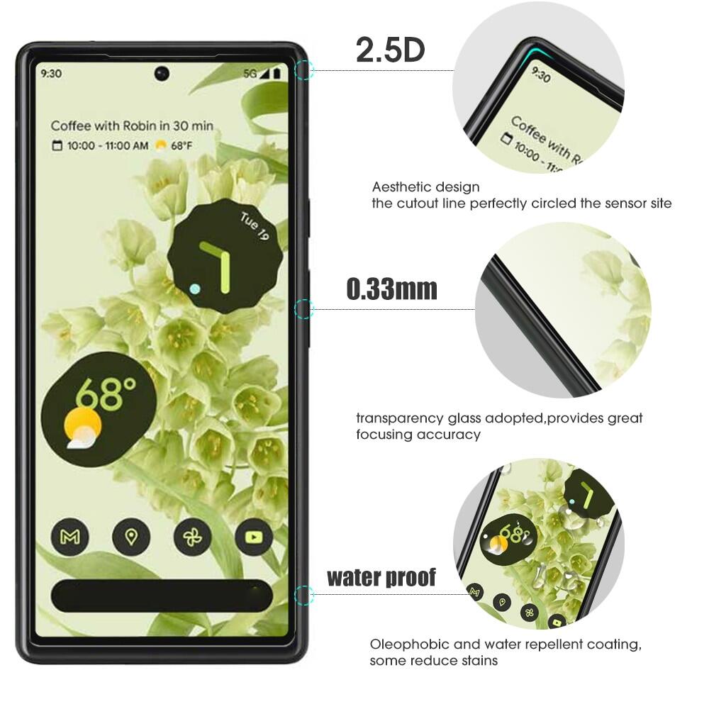 3D Curved Tempered Glass For Google Pixel 6 7 Pro 9H Screen Protector Camera Film For Google Pixel6 Pixel 6A Pixel7pro