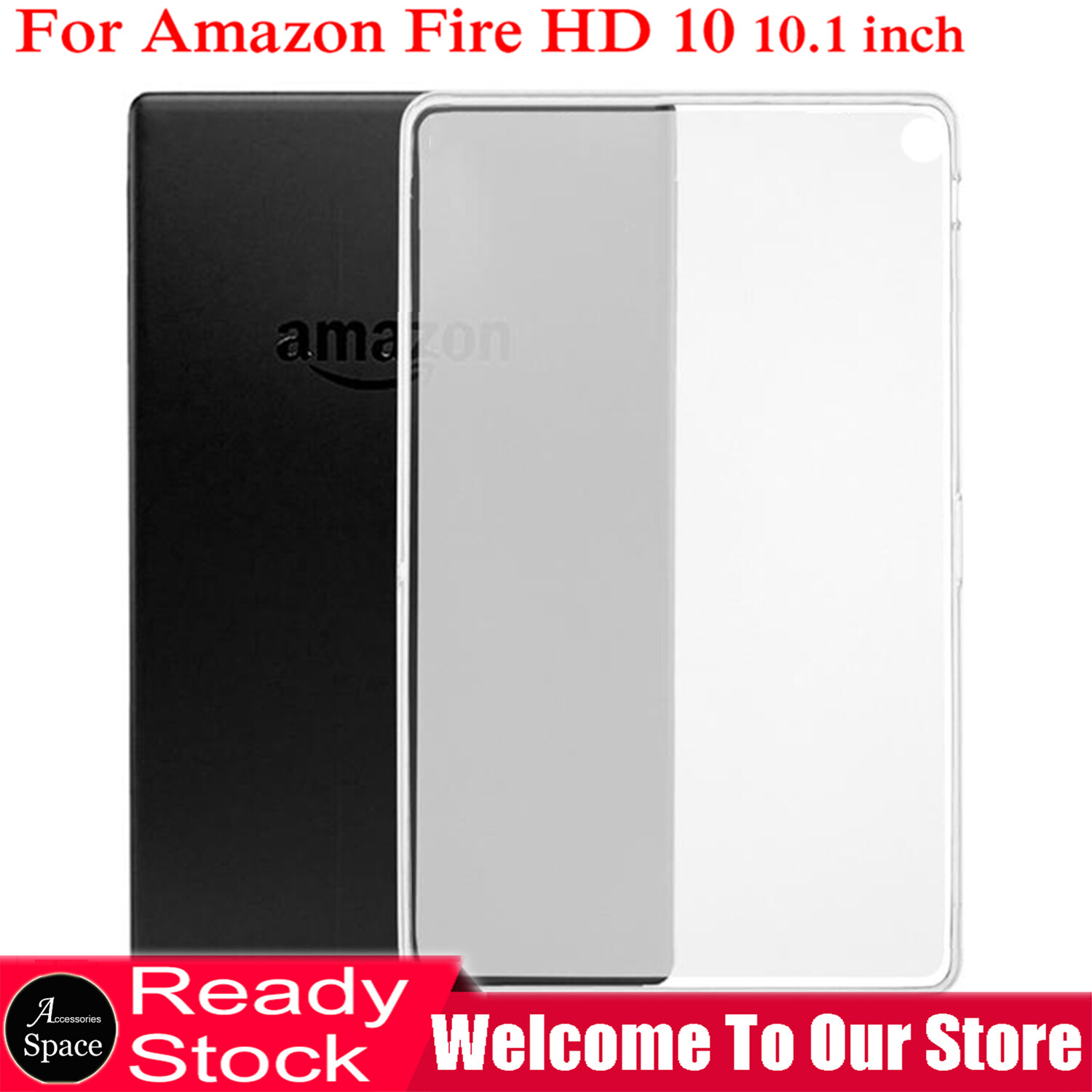 Soft Silicone Jelly Cover Matte White Protective Case For Amazon Fire HD 10 /HD 10 Plus Tablet Cases For Amazon Kindle Fire HD10 11th 9th 7th Generation 2017 2019 2021
