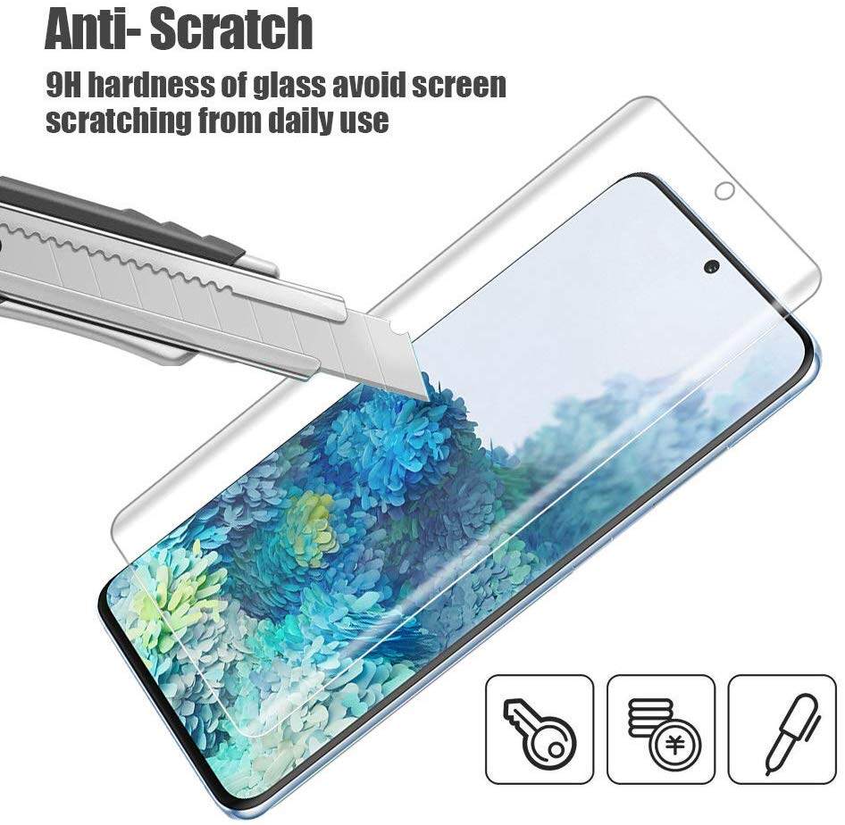 [2 Gói] [Tương thích cảm biến vân tay] [dính hoàn toàn] [3D rõ ràng] [thân thiện với trường hợp] Miếng bảo vệ màn hình kính cường lực cho Samsung Galaxy S25 Ultra/S25 +/S24 Ultra/S24 Plus/S23 FE/S23 Ultra/S23 Plus/S22 Ultra/S21 Plus/S21 Ultra/S21 Plus