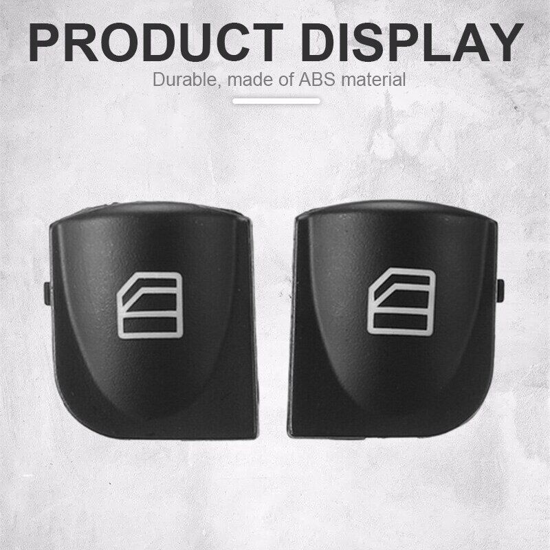 Left+Right Car Window Windshield Control Power Switch Black Button Cover A2038210679 For Mercedes Benz W208 W203 C CLK