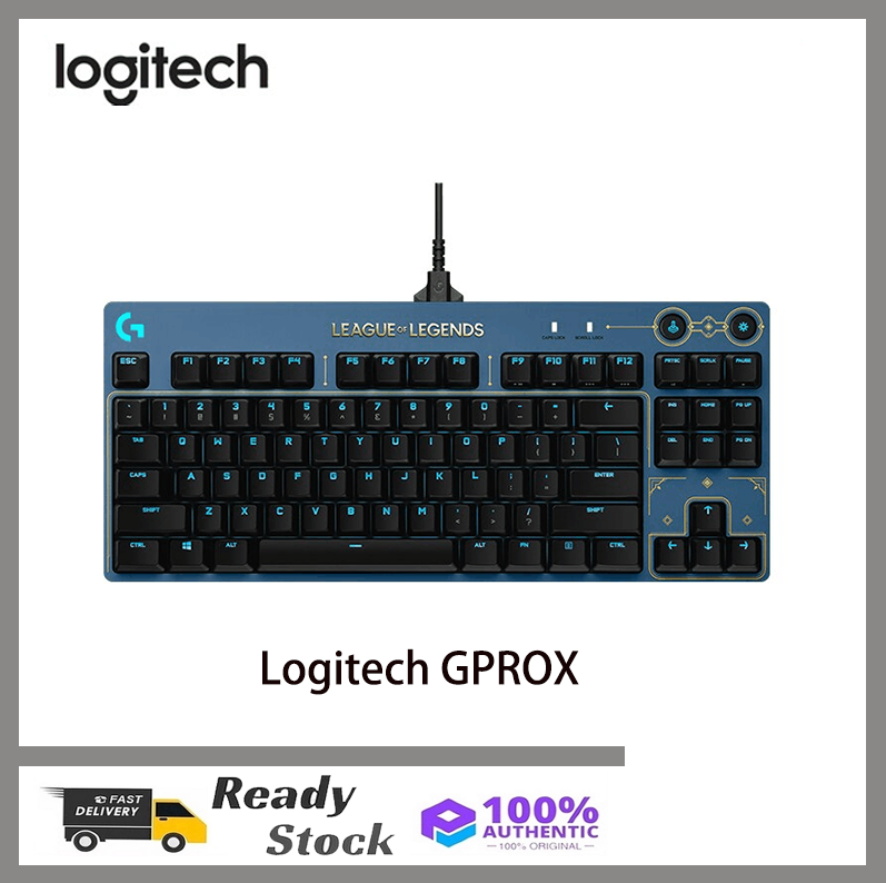 Logitech GPROX 87 Keys Hex Cobranded LOL Mechanical Short Keyboard RGB Class Tea Axis Lazada