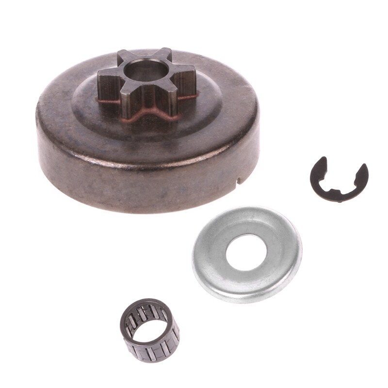 Chainsaw Clutch Drum Sprocket 3/8 6T Washer E-Clip Kit For STIHL MS170 180 Parts
