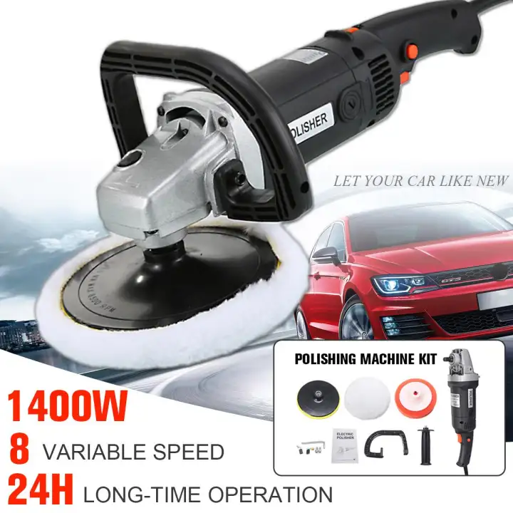 1400w Car Polisher 8 Variable Speeds Sander Buffer Auto Car Body Polishing Machine Waxer Tool Mesin Polish Body Kereta Lazada