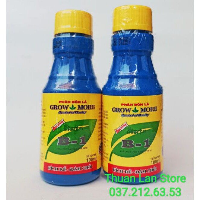 Set 2chai Phân Bón Lá B1 Growmore 100ml