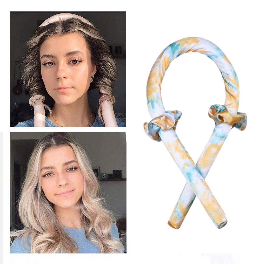 Blesiya Women Styling Heatless Curling Rod Headband Wave Curls Curler