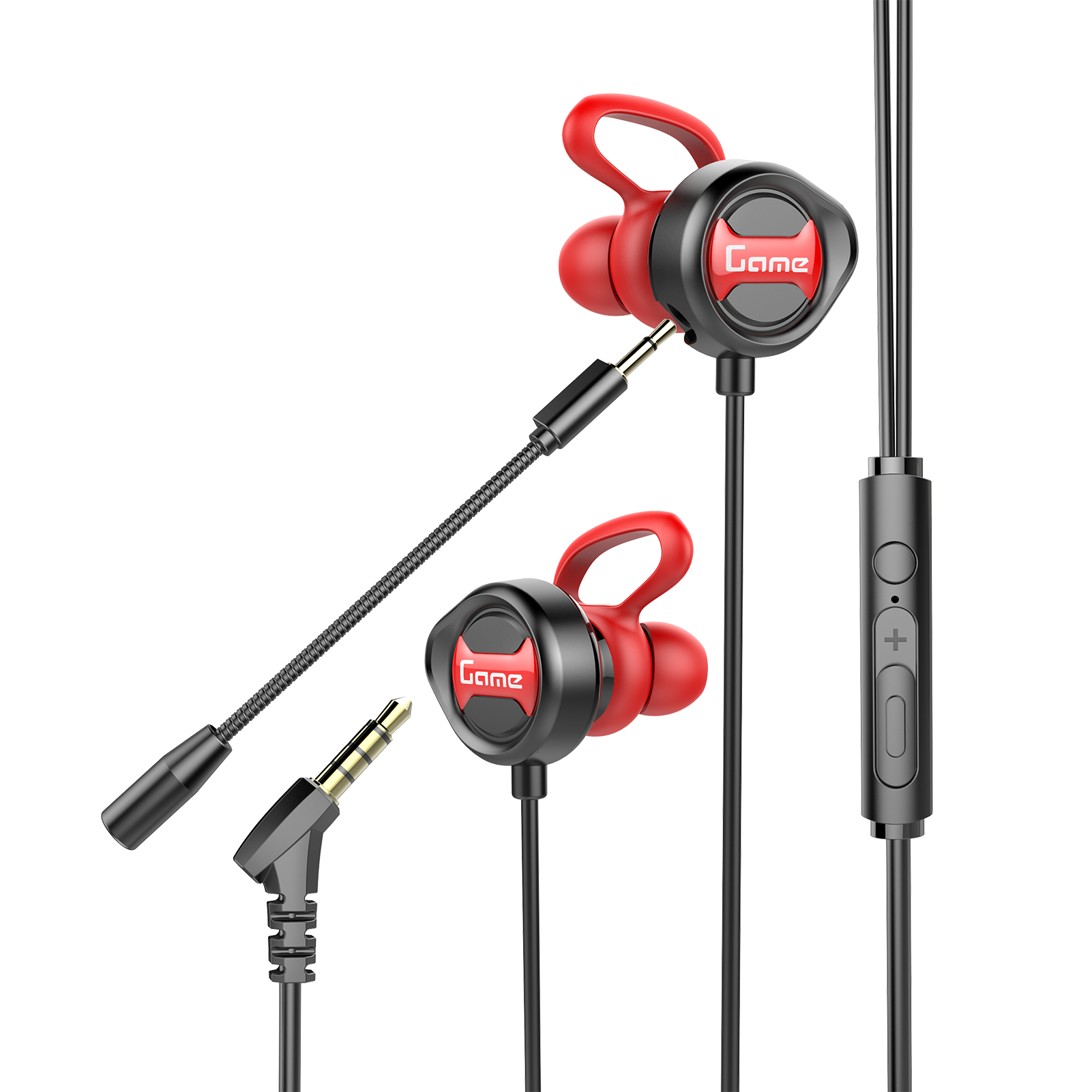 G31 L-Shaped 3.5mm Dynamic Wired In-ear Gaming Earphone with Mic for Phone/PC