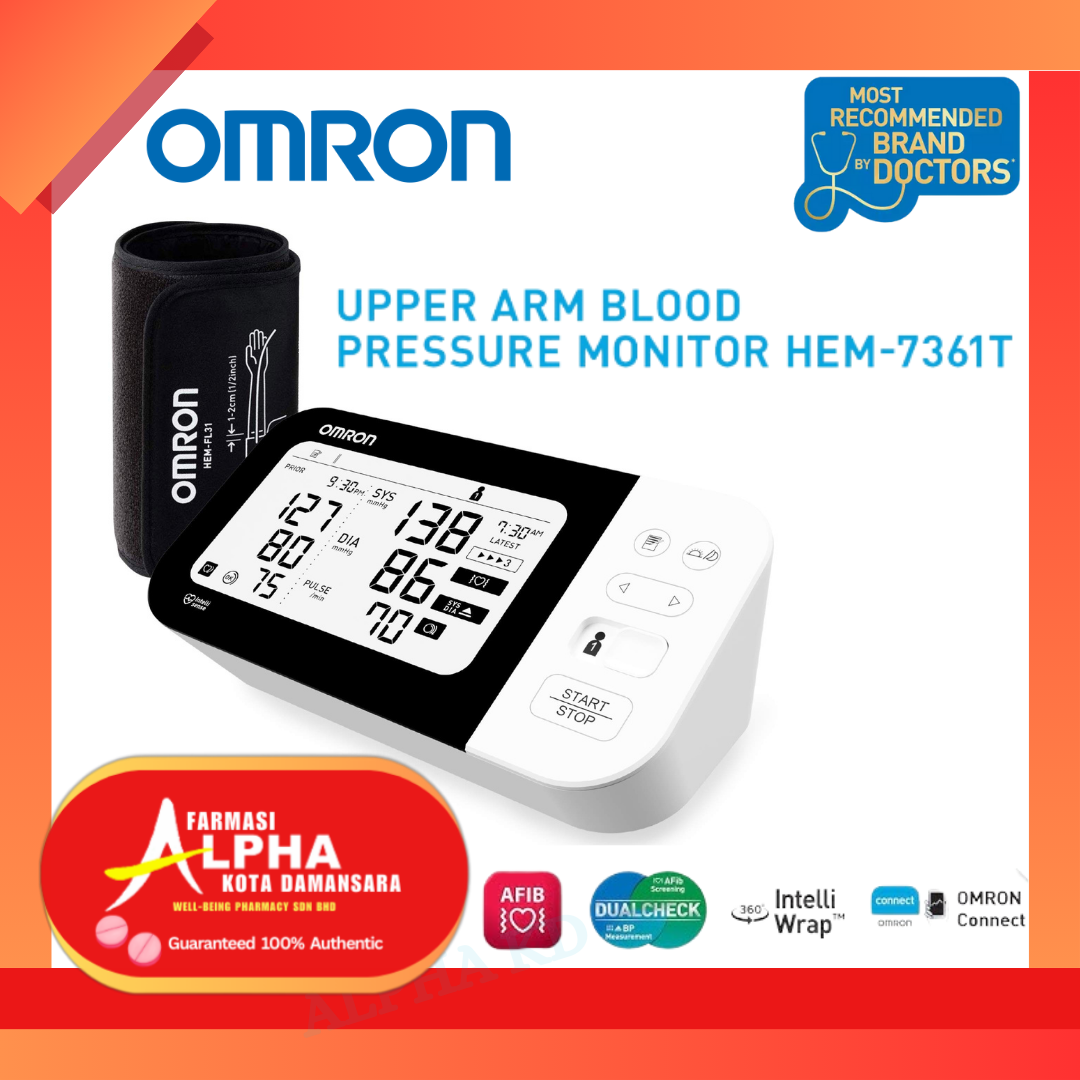 Omron Automatic Blood Pressure Monitor HEM7361T ( with Bluetooth) Lazada