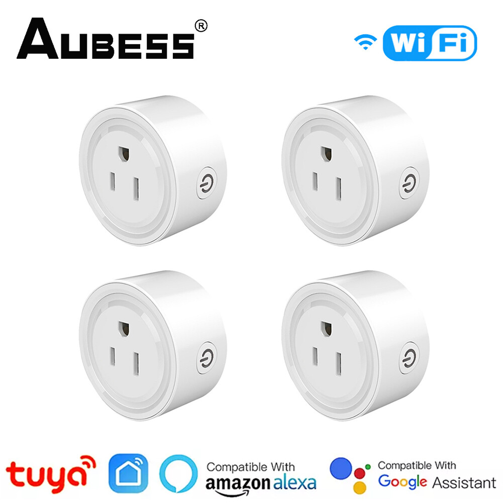 【Wholesale】AUBESS Ổ Cắm Thông Minh Ổ Cắm Thông Minh Tuya Tiêu Chuẩn Mỹ Ổ Cắm Thông Minh WiFi Bộ Chuyển Đổi Phích Cắm Điều Hòa Không Khí 10/16/20A Điều Khiển Bằng Giọng Nói Tự Động Bật/Tắt Hẹn Giờ Tuya AlexaSiri GoogleGoogle Home IFTTT ECHO