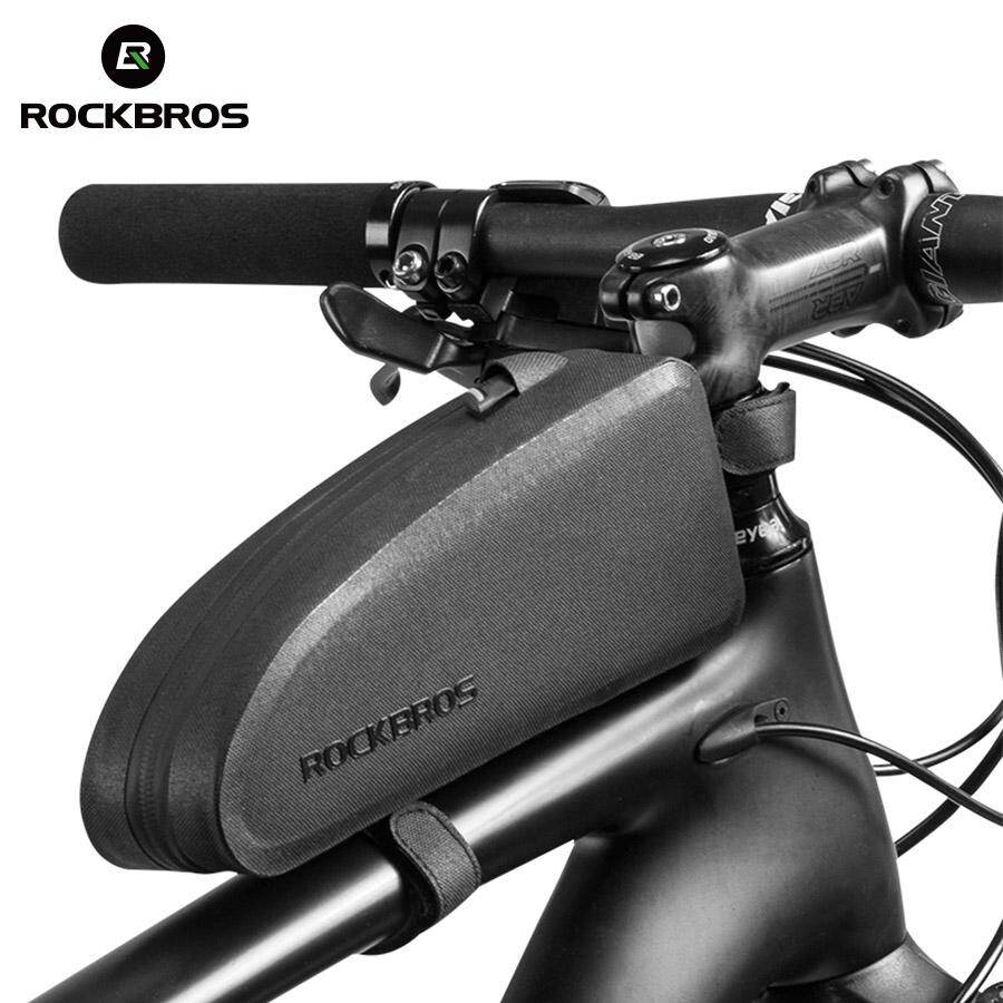 ROCKBROS Bicycle Bags Waterproof Cycling Top Front Tube Frame Bag Large Capacity MTB Road Bicycle Pannier Black Bike Accessories