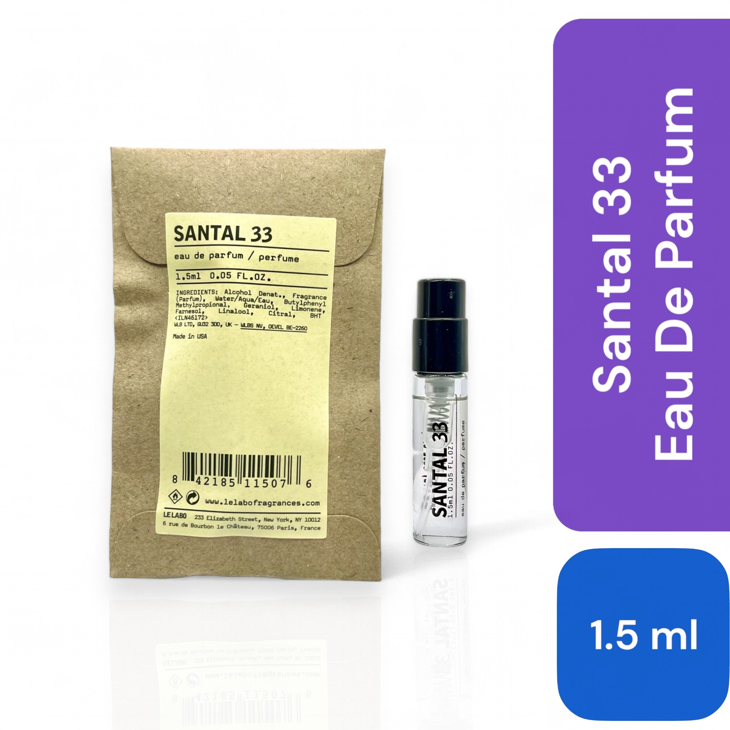 Ml Sample Santal 33 Le Labo Santal 33 2ml Vial Fragrance 檀香木33