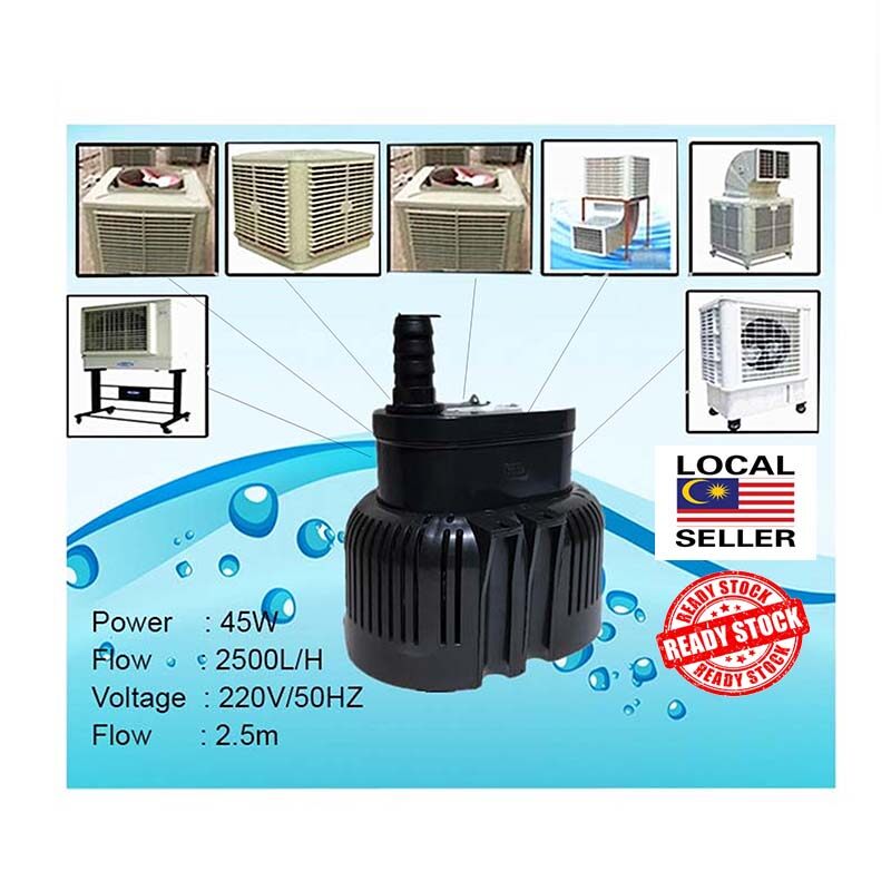 Ready Stock 45W Submersible Air Cooler Water Pump Flow 2500 L/H Lazada