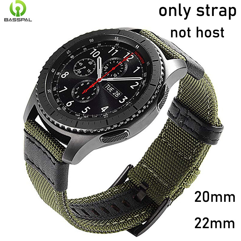 Suitable For Samsung Galaxy Watch 46mm Gear S3 Frontier Classic Band 22mm Nylon With Leather Strap Wristband For Huawei Watch Gt Bands Lazada Singapore
