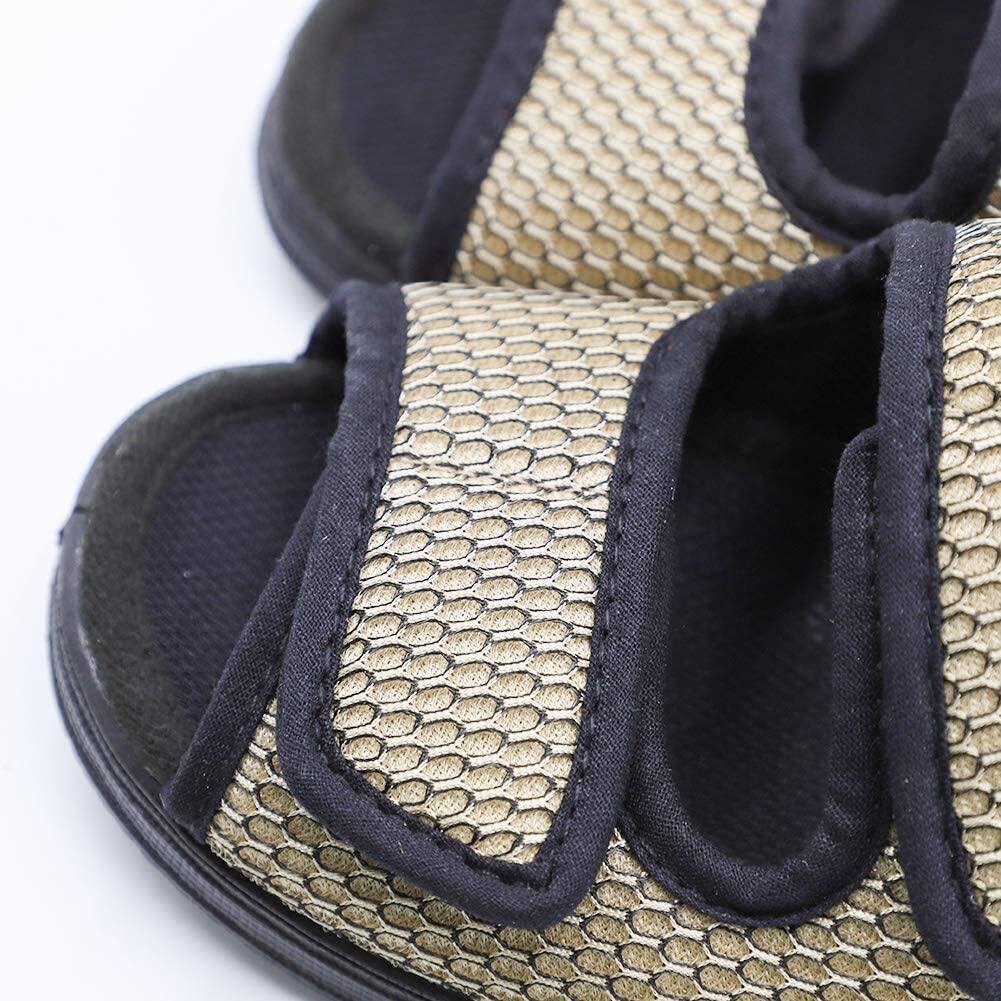 Womens Diabetic Shoes Edema Comfortable Sandal Open Toe Extra Wide Width Roomy Adjustable Touch Close Strap House Slippers for Swollen Feet Arthritis Elderly Mother Woman