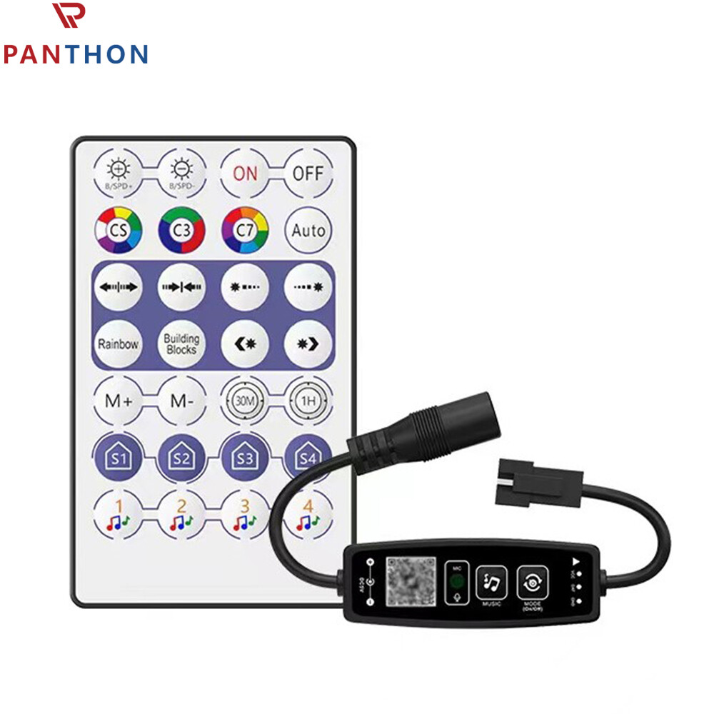Panthon Bộ điều khiển LED RF điều Bộ điều khiển không dây từ xa 5 ~ 24VDC cho 2811 Giấc Mơ màu cầu vồng RGB LED Pixel dải đèn dạng tấm