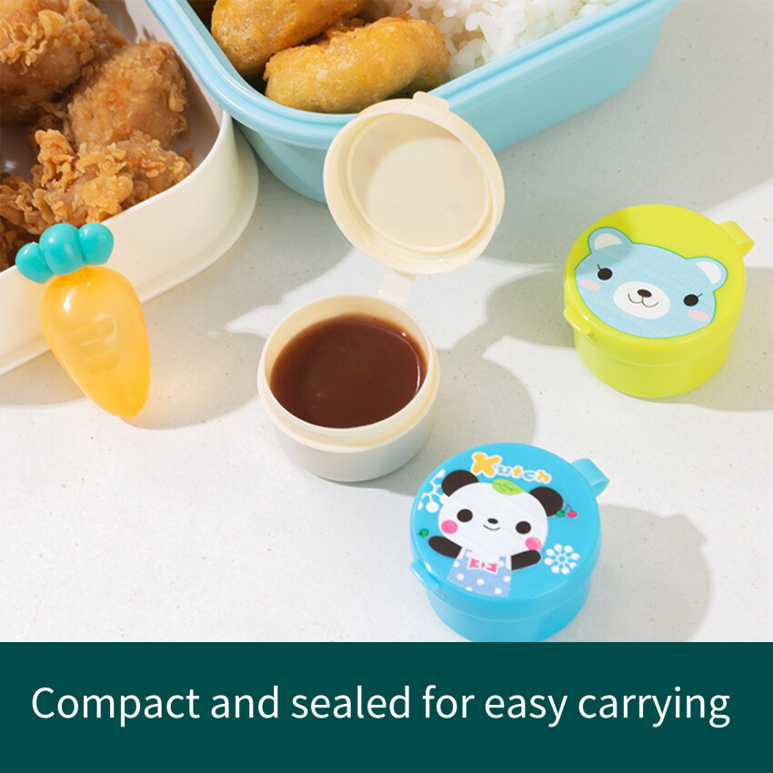 4pc/set Mini Sauce Bottle Portable Squeeze Bottle Small Sauce Container Ketchup Salad Bottle Kids Lunch Accessories