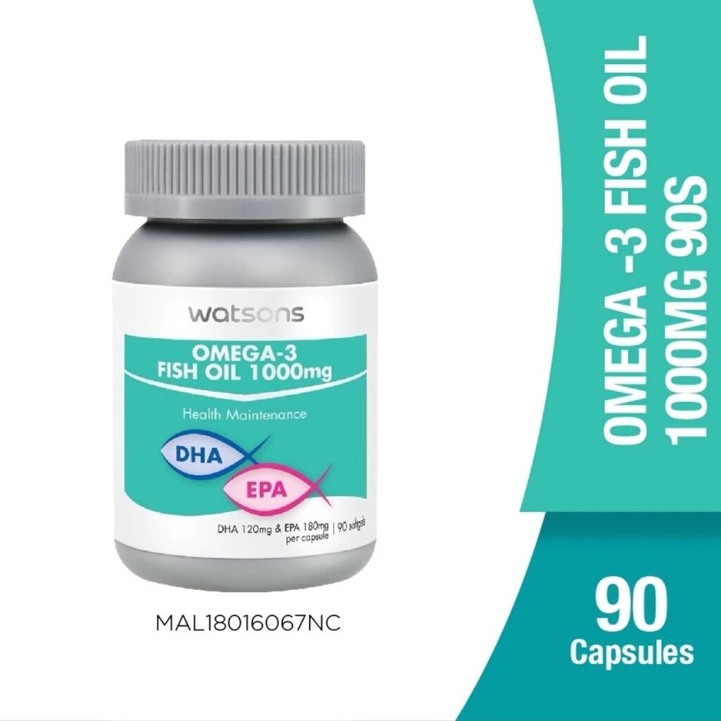 Ready Stock Watsons Omega 3 Fish Oil 1000mg [30's / 90's / 360's] Lazada