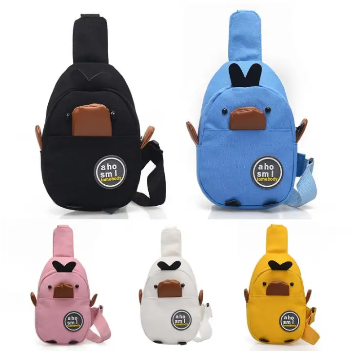 Anak Anak Tas Lucu Binatang Bebek Cetak Selempang Tas Fashion Anak