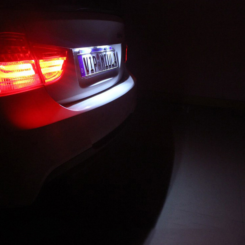 2Pcs Auto Car License Number Plate Lights Lamp for BMW E82 E39 91 E60 E90 E92 E93 E61 E88 E70 E71 E72 M3 M5 X5 X6