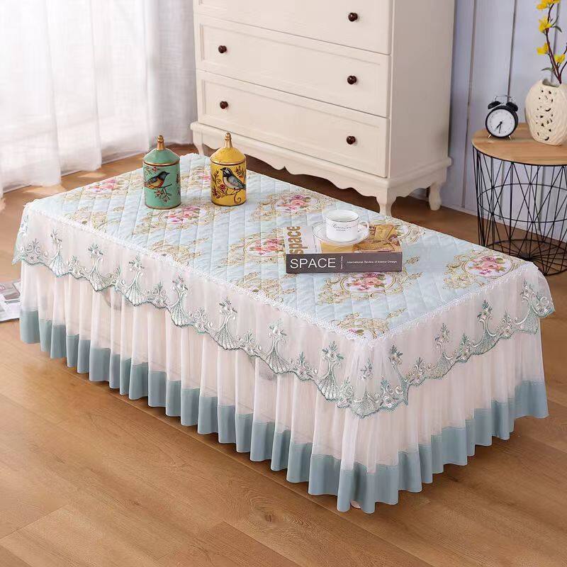 Table cloth, tablecloth cover, tea table cloth, rectangular tea table cover, cloth lace tablecloth, European style TV cabinet, dust cover, living room, household