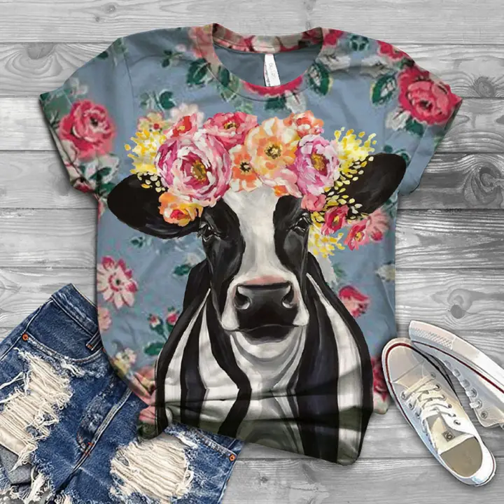 cow print t shirt