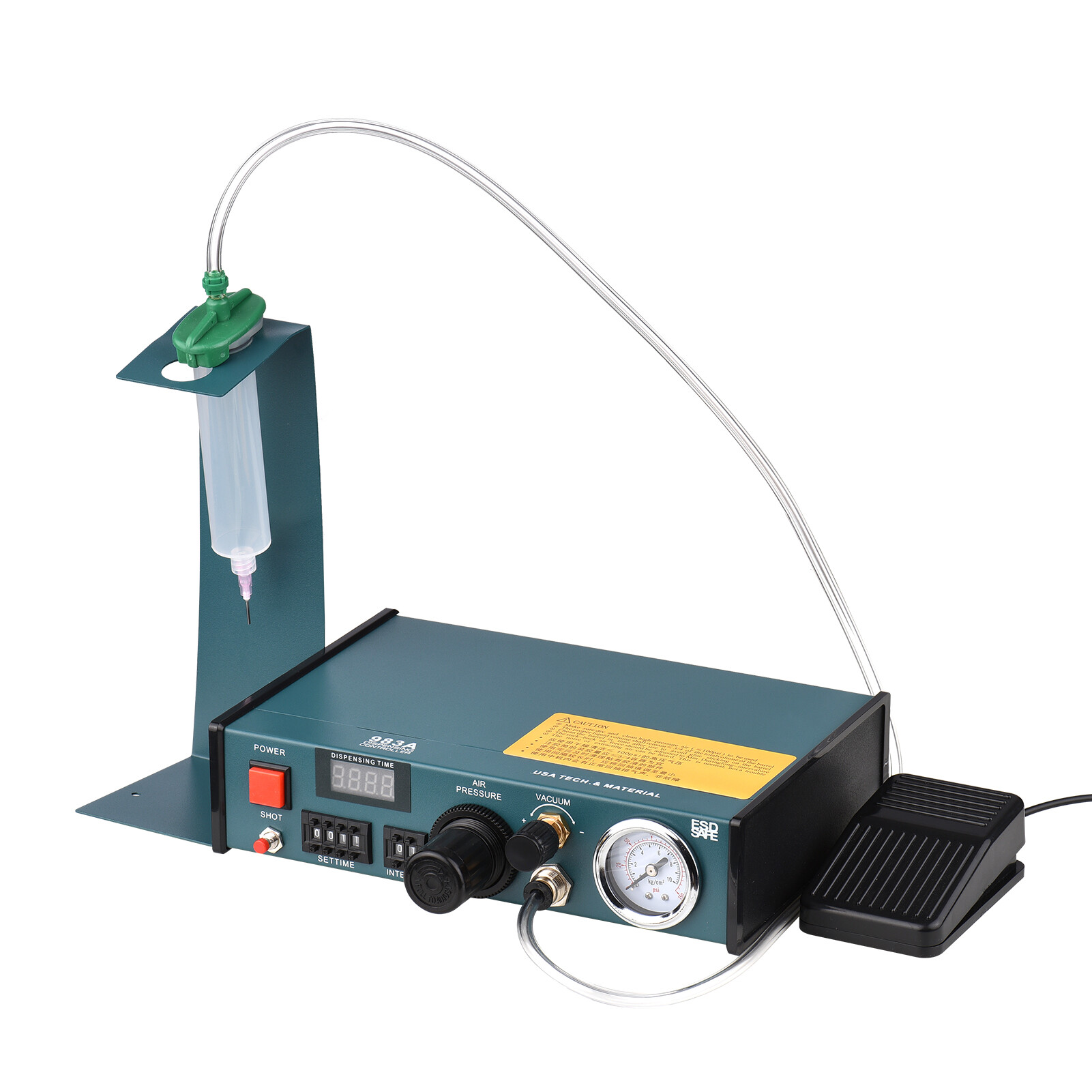 Smart Sensor 983A 220V Automatic Glue Dispenser Machine Professional Precise Dispensing Controller Glue Machine Digital Control Drip Glue Dropper Machine Precision Small Liquid Adhesive Gluing Appliance Automatic & Semi-automatic Operation