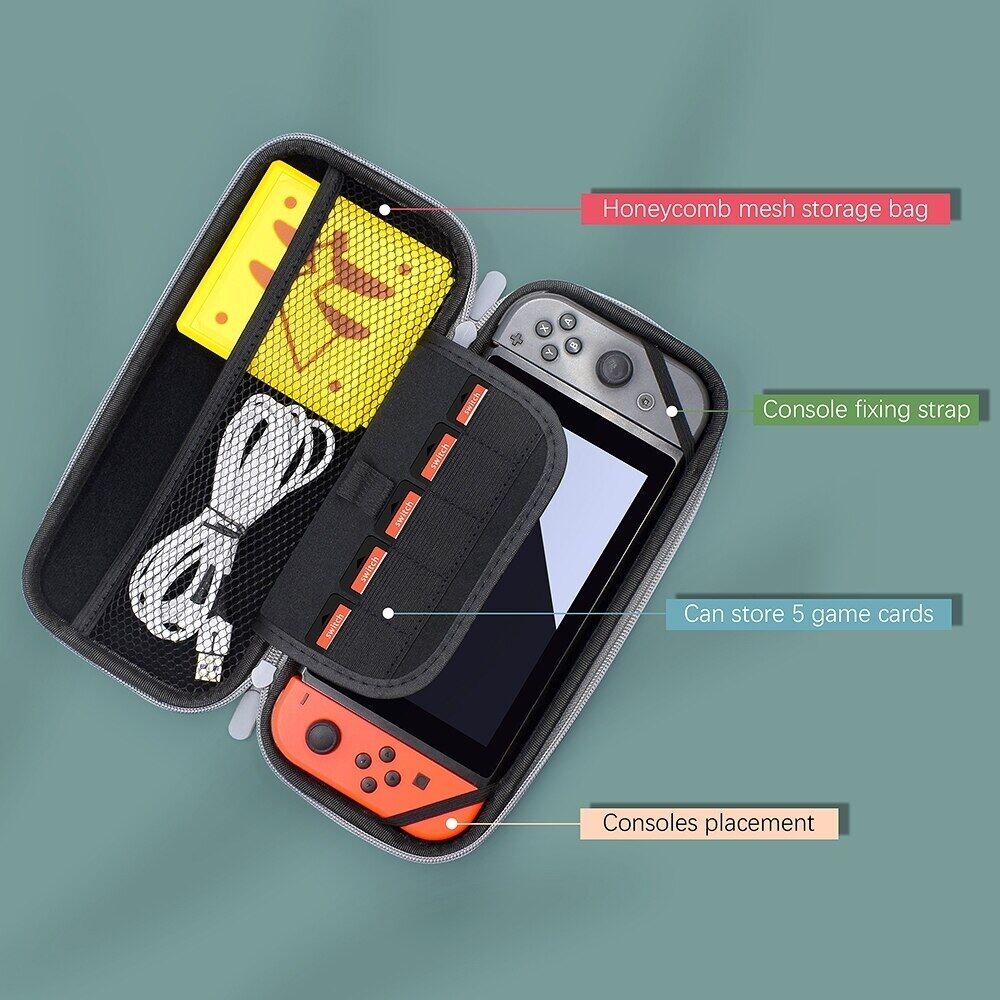 Carrying Case for Nintendo Switch Protective Case Cover Storage Bag PU Gradient for Switch OLED Travel Portable Pouch Accessory