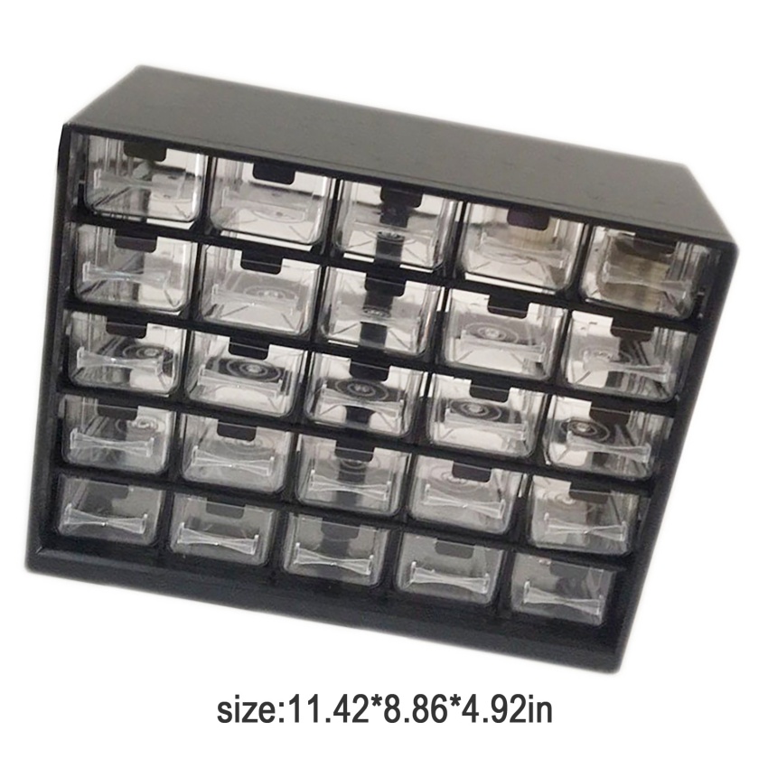 Hộp Phụ Kiện Ngăn Kéo 25 Ngăn Hộp Linh Kiện Phân Loại Các Bộ Phận Gắn Tường Giá Lưu Trữ Ngăn Kho Loại Ngăn Kéo