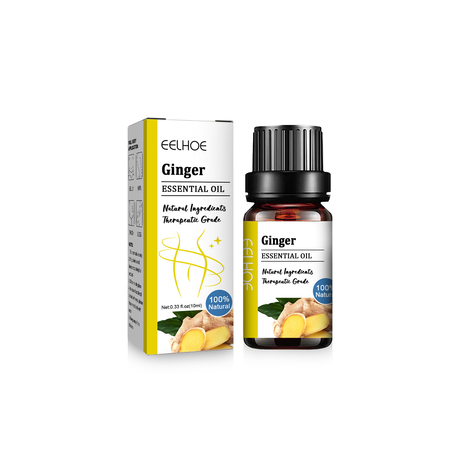 Eelhoe Ginger Massage Essential Oil Promote Metabolism Full Body
