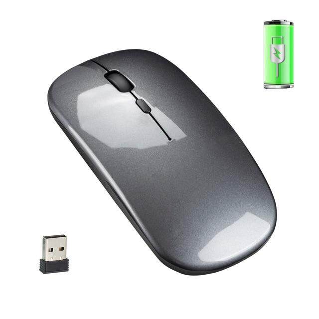 Wireless Mouse Computer Mouse Silent PC Rechargeable Micro Ergonomic Wireless Mice 2.4Ghz USB Optical Mice for Laptop PC Color : Pink