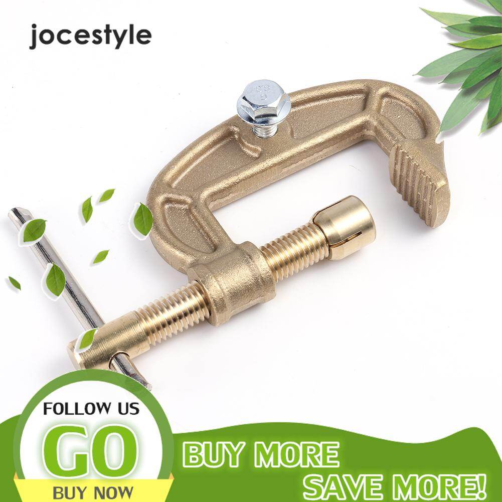 300A Electrode Clamp High Power Brass Grounding Work Clamp G-shaped Ground Welding Earth Clamp Replacement for Argon Arc Welding Machine